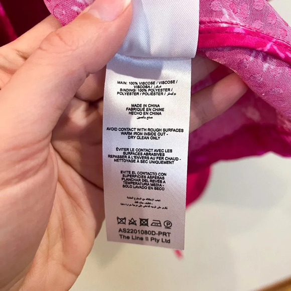 Acler Evanston Hot Pink Floral Dot Print Draped Satin Designer Mini Dress 2 NWT - Picture 13 of 14